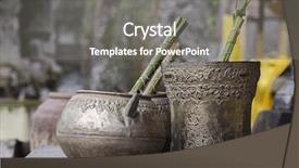  Presentation with religious - Audience pleasing PPT theme consisting of religious ceremony in indonesian temple backdrop and a gray colored foreground