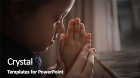  Presentation with religious - Cool new theme with religious christian girl praying backdrop and a tawny brown colored foreground