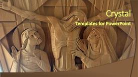  Presentation with jesus cross - Presentation enhanced with jesus crucified on the cross background and a tawny brown colored foreground