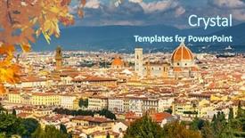  Presentation with italy - Theme with toscana - aerial view of florence italy background and a ocean colored foreground