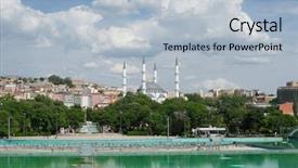  Presentation with mosque - Amazing presentation design having park genclik parki - ankara turkey backdrop and a light blue colored foreground