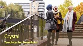  Presentation with muslim - Presentation with muslim female friends using mobile background and a tawny brown colored foreground