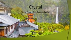  Presentation with waterfall - Colorful presentation design enhanced with  backdrop and a  colored foreground