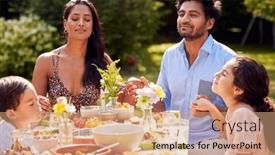  Presentation with prayers - Slide set consisting of religious-family-saying-prayers background and a coral colored foreground