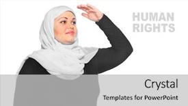  Presentation with religious - Cool new slide set with religious moeslem - portrait of a young moslem backdrop and a light gray colored foreground