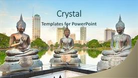  Presentation with hinduism - PPT theme having religious hinduism - seema malaka temple on beira background and a light blue colored foreground