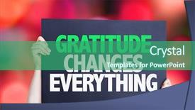  Presentation with everything - Cool new PPT theme with religious humility - gratitude changes everything card backdrop and a ocean colored foreground