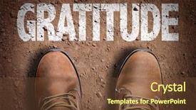  Presentation with gratitude - Amazing theme having religious humility - top view of boot backdrop and a tawny brown colored foreground