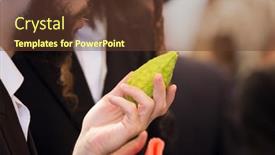  Presentation with feast - Presentation theme with religious-jew-with-sidelocks background and a tawny brown colored foreground