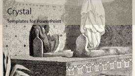  Presentation with islamic economics - Colorful presentation theme enhanced with religious moeslem - arab women visiting islamic tomb backdrop and a  colored foreground