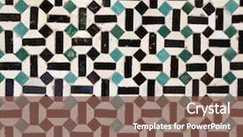 Presentation with tile - Beautiful slide set featuring religious moeslem - arabic tile background backdrop and a tawny brown colored foreground
