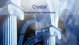  Presentation with column chromatography - Amazing PPT theme having religious moeslem - architectural column detail backdrop and a sky blue colored foreground