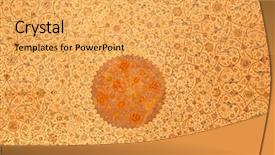  Presentation with mosque iran - Slides enhanced with religious moeslem - oriental ornaments from isfahan mosque background and a yellow colored foreground