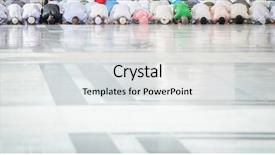  Presentation with religious - Cool new PPT layouts with religious moeslem - praying together backdrop and a  colored foreground