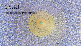  Presentation with mosque iran - Colorful theme enhanced with religious moeslem - tiled background oriental ornaments backdrop and a light blue colored foreground