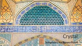  Presentation with mosque iran - Cool new slides with religious moeslem - tiled oriental ornaments ateegh jame backdrop and a coral colored foreground