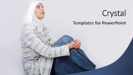  Presentation with muslim teen - Audience pleasing PPT layouts consisting of religious obedience - young muslim woman in traditional backdrop and a white colored foreground