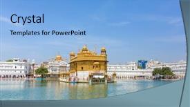  Presentation with sikhism - Beautiful slide deck featuring religious sikhism - golden temple harmandir sahib backdrop and a light blue colored foreground