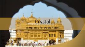  Presentation with sikhism - Slide deck consisting of religious sikhism - golden temple harmandir sahib background and a gold colored foreground