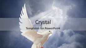  Presentation with religious symbols - Audience pleasing PPT layouts consisting of religious symbols - dove in the air backdrop and a light gray colored foreground