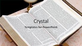  Presentation with open bible - Beautiful presentation featuring religious three candles - bible open to john focus backdrop and a light gray colored foreground