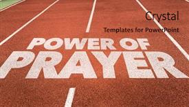  Presentation with prayer - Audience pleasing presentation theme consisting of religious visioning - power of prayer written backdrop and a red colored foreground