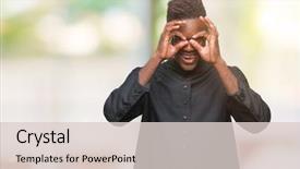  Presentation with african american religion - Slides having religious visioning - young african american priest man background and a lemonade colored foreground