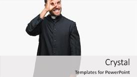  Presentation with palm sunday christian catholic - Amazing PPT layouts having religious visioning - young catholic christian priest man backdrop and a  colored foreground