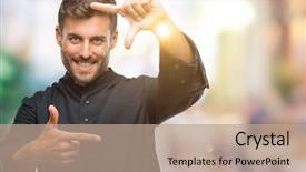  Presentation with christian - PPT theme featuring religious visioning - young catholic christian priest man background and a  colored foreground