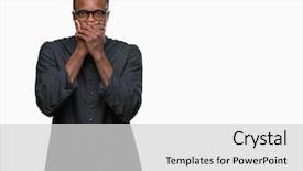  Presentation with religious african american - Slide deck consisting of religious worry - young african american priest man background and a  colored foreground