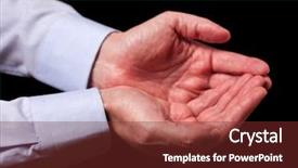  Presentation with worship - PPT theme enhanced with religious worship or giving offering background and a tawny brown colored foreground