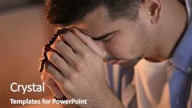  Presentation with religious - Cool new presentation with religious young man with rosary backdrop and a tawny brown colored foreground