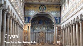  Presentation with paul - Beautiful slide deck featuring religon - basilica of saint paul outside backdrop and a gray colored foreground
