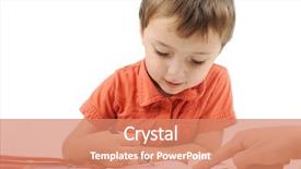  Presentation with mother child - Slide deck enhanced with religon - cute child is painting background and a coral colored foreground