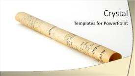  Presentation with old map - Cool new slide set with religous - old rolled paper map backdrop and a white colored foreground
