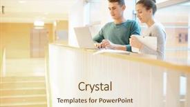  Presentation with students - Cool new presentation design with relocation school - students in hall connected backdrop and a  colored foreground