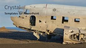  Presentation with crash - Theme enhanced with remains-of-an-old-crash background and a light blue colored foreground