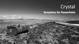  Presentation with decay - PPT layouts with remains-of-ancient-rusty-mining background and a dark gray colored foreground