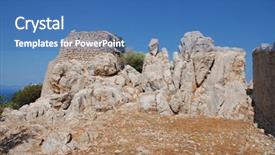  Presentation with knights - Colorful presentation enhanced with remains of the medieval crusader backdrop and a teal colored foreground