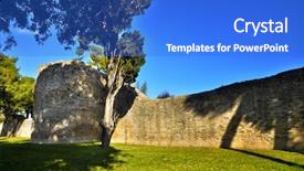  Presentation with destination - Presentation consisting of remains of the roman era background and a cobalt blue colored foreground