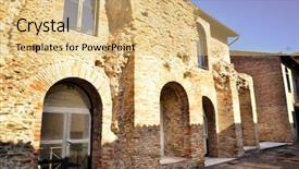  Presentation with destination - Cool new theme with remains of the roman era backdrop and a yellow colored foreground