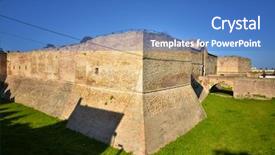  Presentation with destination - Slides consisting of remains of the roman era background and a teal colored foreground