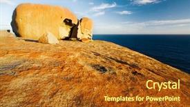  Presentation with kangaroo - Colorful PPT layouts enhanced with remarkable rocks - kangaroo island backdrop and a tawny brown colored foreground