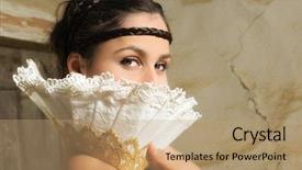  Presentation with renaissance art - Theme consisting of rembrandt - fine art renaissance portrait background and a  colored foreground