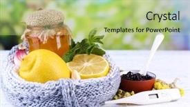  Presentation with natural - Presentation with remediation - folk remedies for colds background and a mint green colored foreground