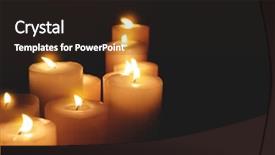  Presentation with dark - Beautiful PPT layouts featuring remembrance - many burning candles on dark backdrop and a wine colored foreground