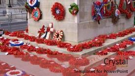  Presentation with remembrance - Presentation theme featuring remembrance poppy - poppies at cenotaph london background and a  colored foreground