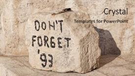  Presentation with bosnia - Slide set featuring location reminder - closeup shot of don't forget background and a  colored foreground