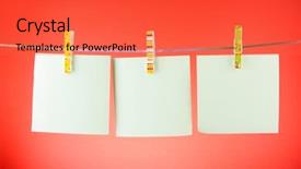  Presentation with paper line - Presentation with reminder note - blank paper sheets background and a  colored foreground