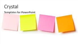  Presentation with note - Theme consisting of reminder notes isolated background and a white colored foreground